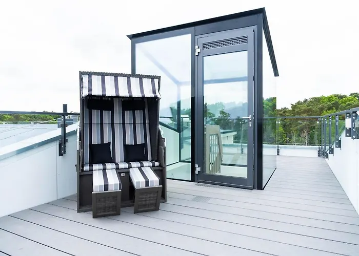 Duenenresidenz Prora - Skysuite Mit Meerblick Und Dachterrasse, 2 Schlafzimmer B3-5-2 *